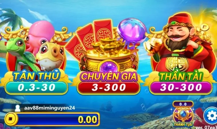 Cách Chơi Bắn Cá Thần Tài King88 Rinh Vàng Đầy Túi 2 Các phòng chơi trong game Bắn Cá Thần Tài King88