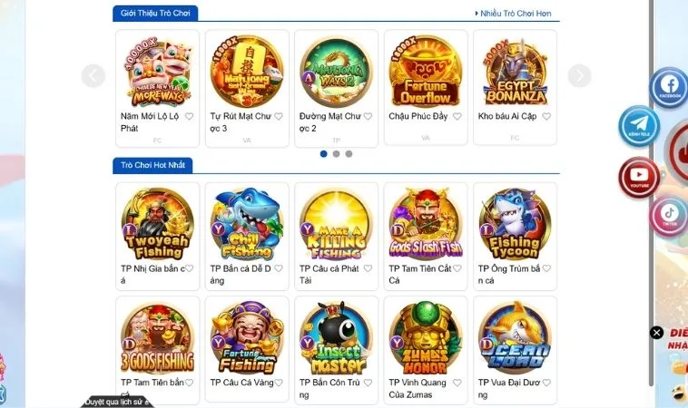 Sảnh bắn cá King88 quy tụ nhiều tựa game bắn cá hấp dẫn