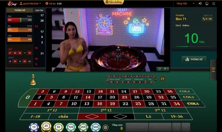 Giao diện chơi Roulette King88