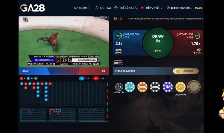 Các cửa cược Đá Gà GA28 Tại King88