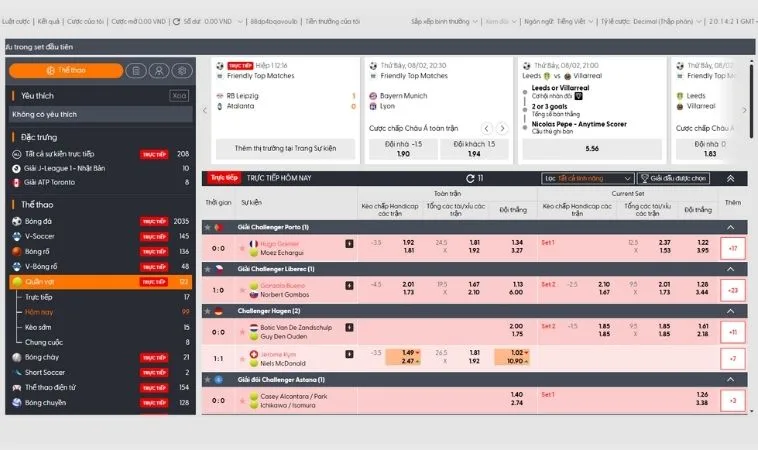 Thống Lĩnh Sân Đấu Cùng Cá Cược Quần Vợt King88 Đỉnh Cao 2 Bảng kèo cá cược Quần Vợt King88